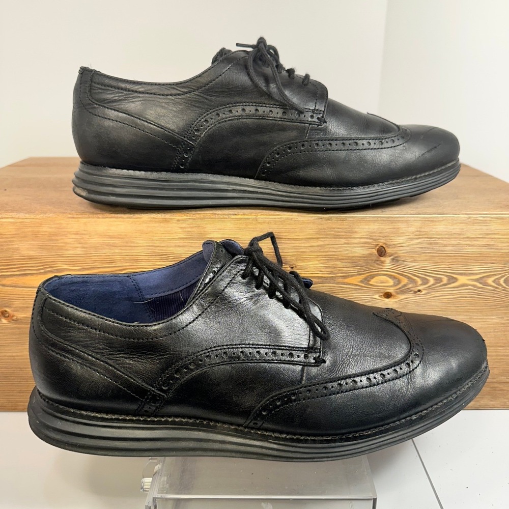Cole Haan Original Grand Wingtip Oxford Mens 11.5W Black Leather C27984 Preppy